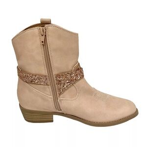 NEW Dolce Vita Girls Lemona Pink Cowgirl Ankle Boot Western Sequins Girls Size 4